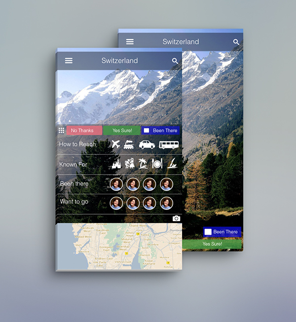 UI Design -  Travel application