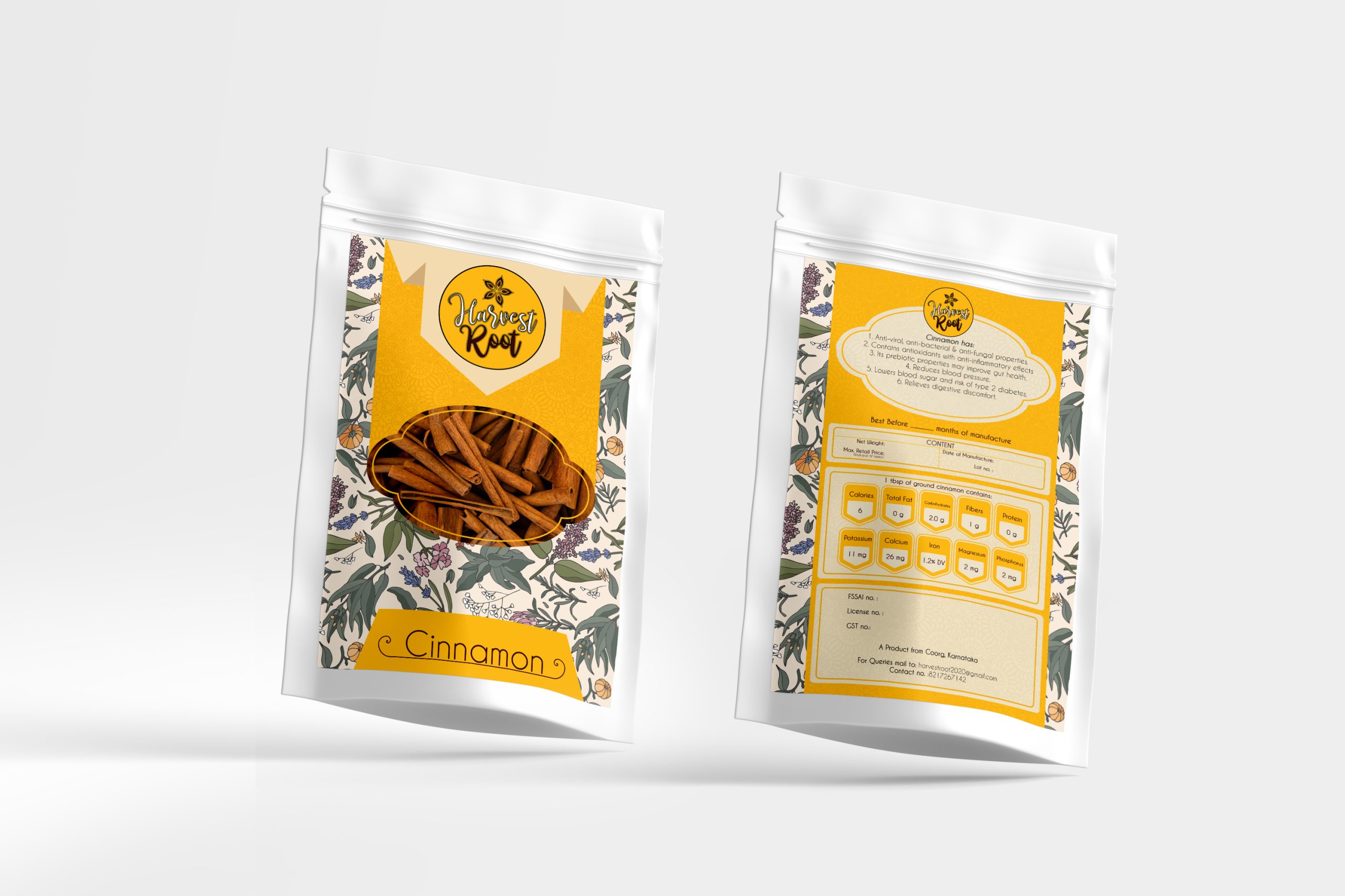 Packaging design for Harvest Roots