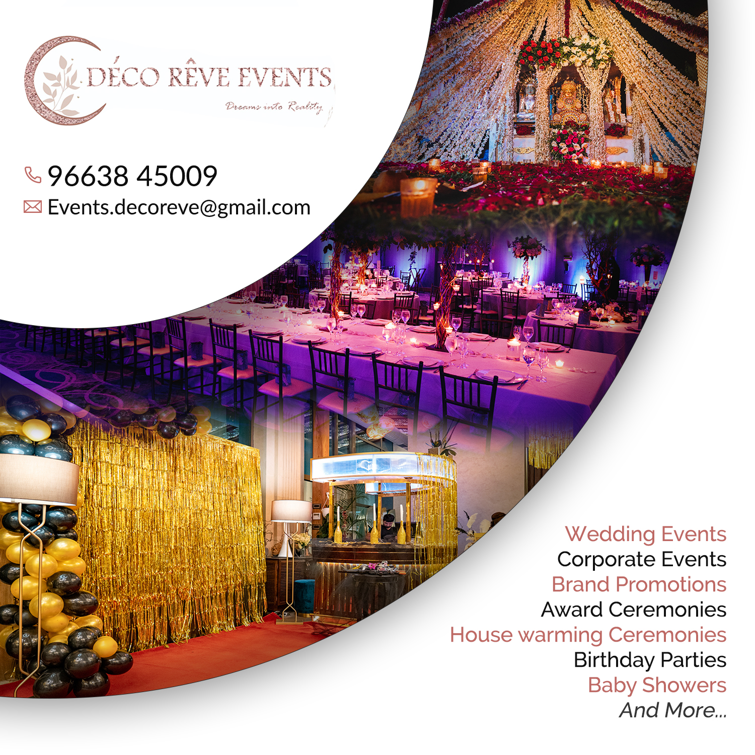 Social Media Creative: Deco Reve Events